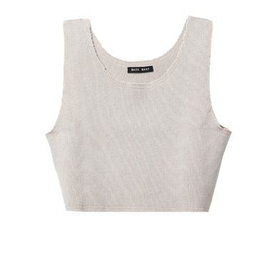 Ribbed-knit cashmere tank top
