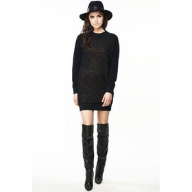 Allison Collection NY Allison Collection NY Emily Sweatshirt Dress in Black Dresses