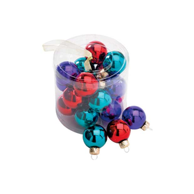 20 Turquoise, Purple & Red (Boys) Mini Baubles