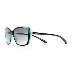 Tiffany & Co. - Tiffany Hearts? rectangular sunglasses in black and Tiffany Blue? acetate.