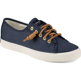 Sperry Top-Sider Seacoast Canvas Sneaker NavyBurnishedCanvas, Size 8M Women's Shoes