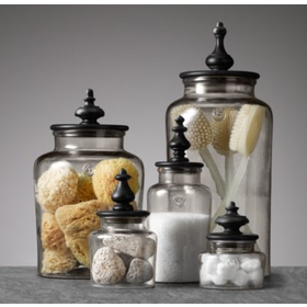 Turned Finial Glass Jar Collection
