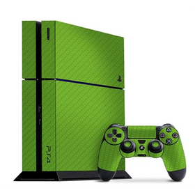 Playstation 4 Cover/Skin - Carbon Fiber Green from Slickwraps