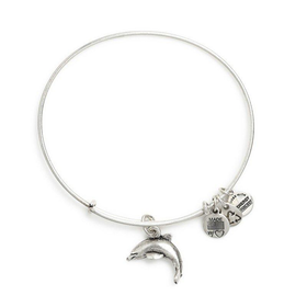 Alex and Ani Dolphin Charm Bangle - Russian Silver