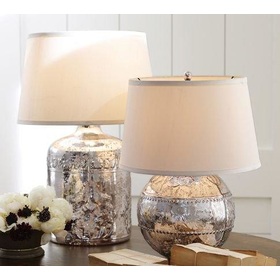 Marley Antique Mercury Glass Table Lamp Bases