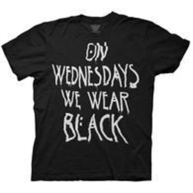 American Horror Story On Wednesdays We Wear Black Adult Black T-Shirt