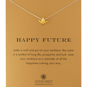 Happy Future Gold-Dipped Pendant Necklace - Dogeared - Gold