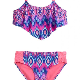 Tribal Flounce Bikini Swimsuit
