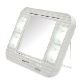 Jerdon 5X/1X LED Lighted Makeup Mirror in White