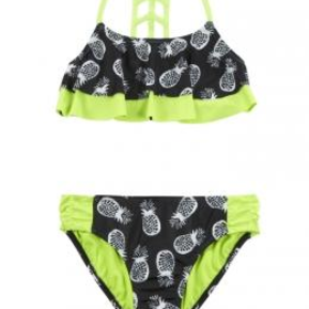Pineapple Flounce Bikini Swimsuit