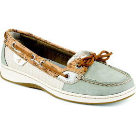 Sperry Top-Sider Angelfish Cork Slip-On Boat Shoe Grey/SilverCork, Size 7.5M Women's Shoes