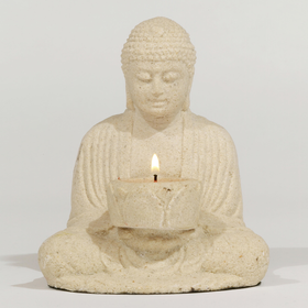 Stone Buddha With Candleholder - World Market