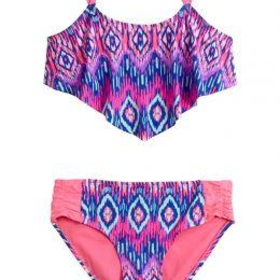 Tribal Flounce Bikini Swimsuit | Girls Bikinis Clearance Swimsuits | Shop Justice