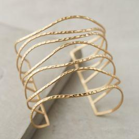 Clustered Crest Cuff by Anthropologie Gold One Size Jewelry