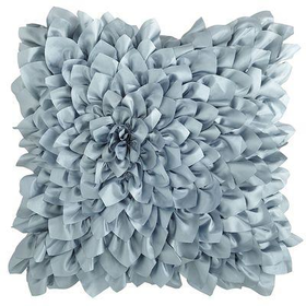 Floral Bloom Pillow - Smoke Blue