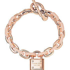 Michael Kors Chain Link Pad Lock Toggle Bracelet