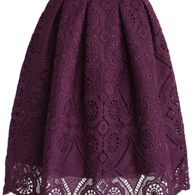 Purple Dream Full Lace Skirt Purple