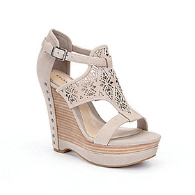 Gianni Bini Rissa Laser-Cut Wedge Sandals | Dillards.com