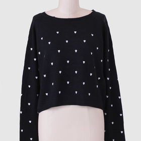 Heart On My Sleeve Cropped Sweater