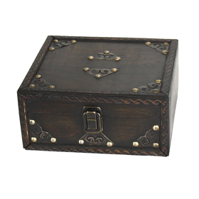 Quickway Imports Small Pirate Style Treasure Chest