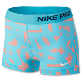 Women's Nike 3 Inch Pro Core Compression Printed Shorts