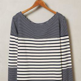 Stripe Merge Pullover by MiH Navy