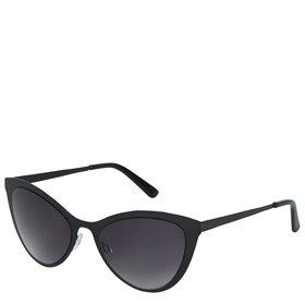 Flat Metal Cateye Sunglasses - Black