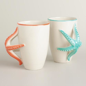 Starfish Mugs, Set of 2 - World Market