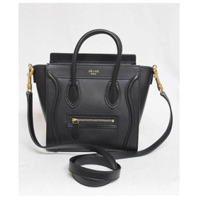 Celine Black Smooth Leather Nano Bag