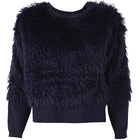 Mohair Fur Combo Sweater