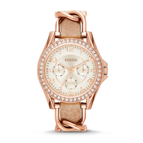 Riley Multifunction Stainless Steel and Leather Watch - Rose and Bone