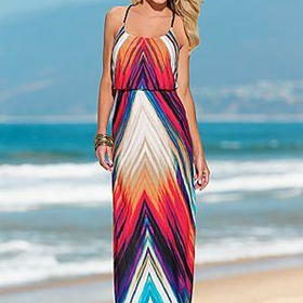 Coral Multi (COMU) Printed Maxi Dress