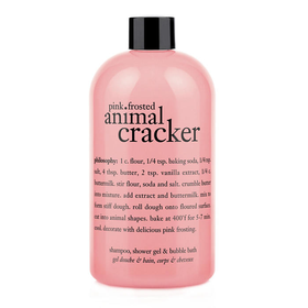 philosophy 3-in-1 ultra rich shampoo, shower gel & bubble bath, pink frosted animal cracker