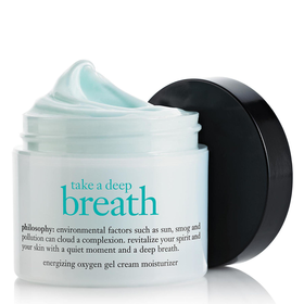 take a deep breath | oil-free energizing oxygen gel cream moisturizer | philosophy moisturize