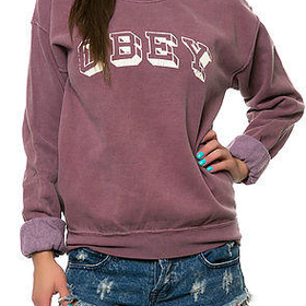 The Obey University Sweatshirt in Dusty Oxblood