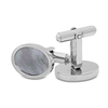 Miore Stainless Steel Cufflinks with White Shell CM005