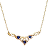 Naava 9ct Yellow Gold Sapphire Celtic Style Necklace + 44.5 cm ...