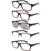 5-pack Spring Hinges Vintage Reading Glasses Men Includes S...