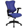 Flash Furniture BL-ZP-806-BL-GG Mid-Back Mesh Chair with Nylon...