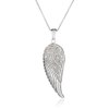 Sterling Silver Diamond Angel Wings Pendant