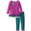 Rare Editions Little Girls' Printed Legging Set with Applique