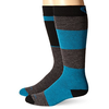 Lorpen Men's Merino Wool Socks (2-Pack), Black/Blue, Medium