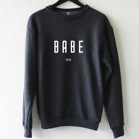 Babe 199x Dark Heather Grey Sweater