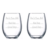 Good Day - Bad Day - Don't Even Ask Stemless Wine Glass (Set o...