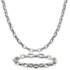 STEL Stainless Steel 22" Necklace and 8 1/2" Bracelet Set