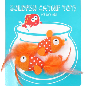 Pet Brands Goldfish Catnip Toys - Pack of 2