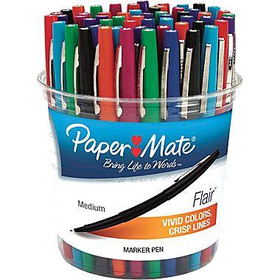 Paper Mate? Liquid Flair? Porous Point Pens, Medium Point, Assorted, 48/Pack | Staples?