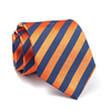 Orange Navy Stripe Silk Tie