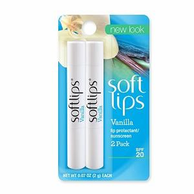 Softlips Lip Protectant/Sunscreen SPF 20, Value Pack, Vanilla