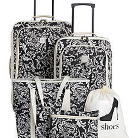 New Directions? 5-Piece Luggage Set - Ivory Vine - Belk.com